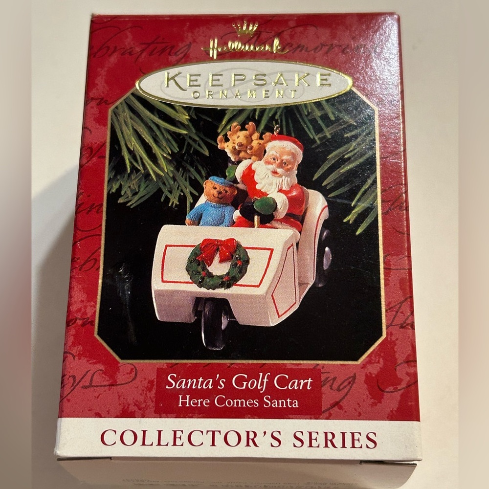 Hallmark Keepsake Ornament Santa's Golf Cart 1999 Collectors Series Dill Rhodus